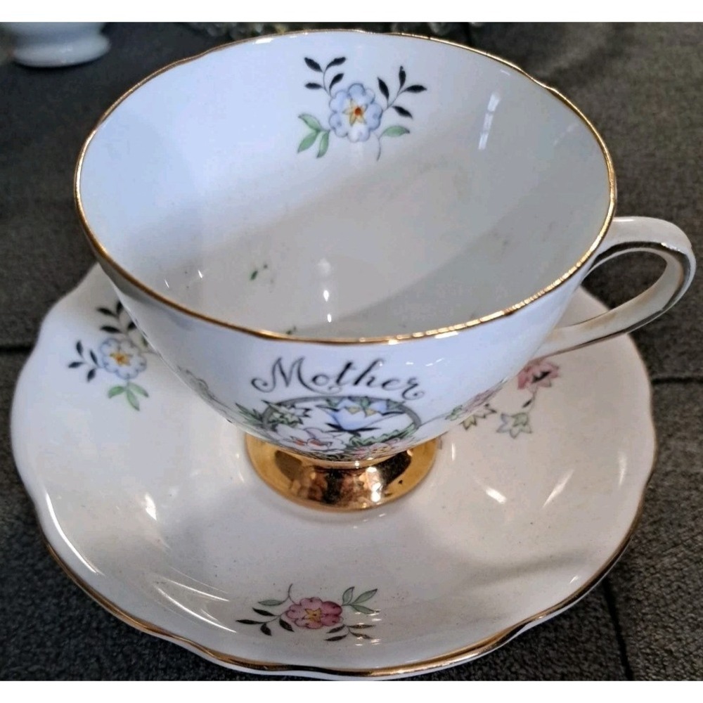 Vtg Gladstone Made In England "Mother" Bone China Tea Cup